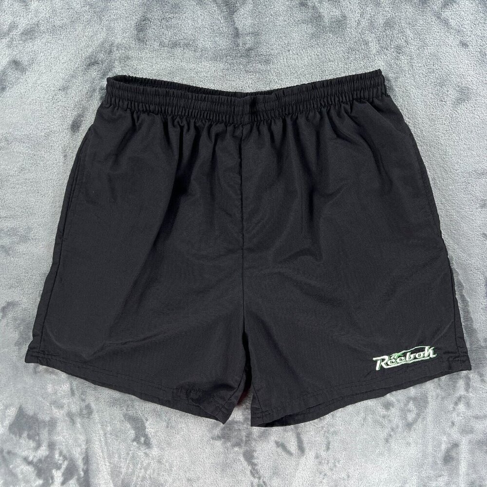 Vintage 90's Reebok Nylon Lined Tennis Shorts Men L Golf Swim Trunks Logo